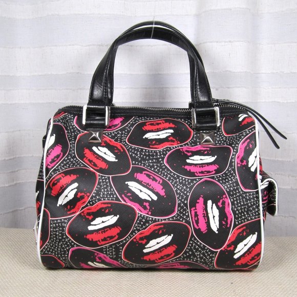 L.A.M.B. Worthington Satchel and Matching Wallet in Kiss Me Print with Dust Bag - Picture 3 of 16